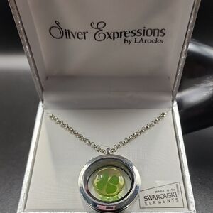 Silver Expressions By LArocks Made With Swarovski Elements‎ Pendant Necklace